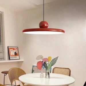 Designerska lampa wisząca LED inspirowana stylem Bauhaus – Czerwony