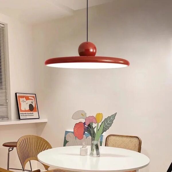 Designerska lampa wisząca LED inspirowana stylem Bauhaus – Czerwony