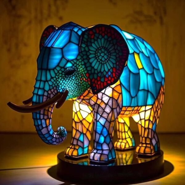 Artystyczna lampa stołowa w kształcie zwierzęcia – Słoń