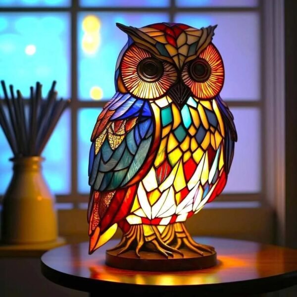 Artystyczna lampa stołowa w kształcie zwierzęcia – Sowa