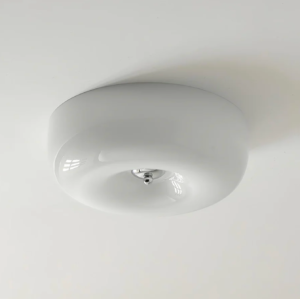 Nowoczesny plafon sufitowy – minimalistyczna lampa w połysku – Biały