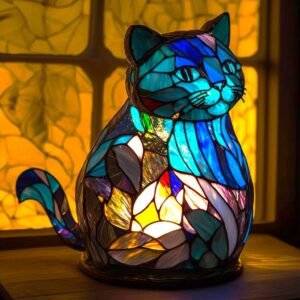 Artystyczna lampa stołowa w kształcie zwierzęcia – Kot