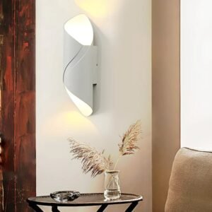 Nowoczesny Wodoodporny Kinkiet LED – Spiralny Design – Biały