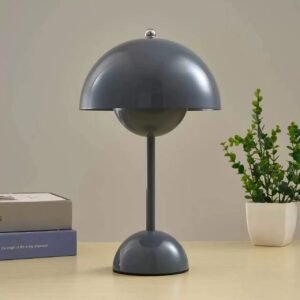 Bezprzewodowa lampa stołowa o minimalistycznym designie – Szary