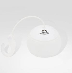 Przenośna lampa biwakowa LED z uchwytem – styl outdoor & scandi – Biały