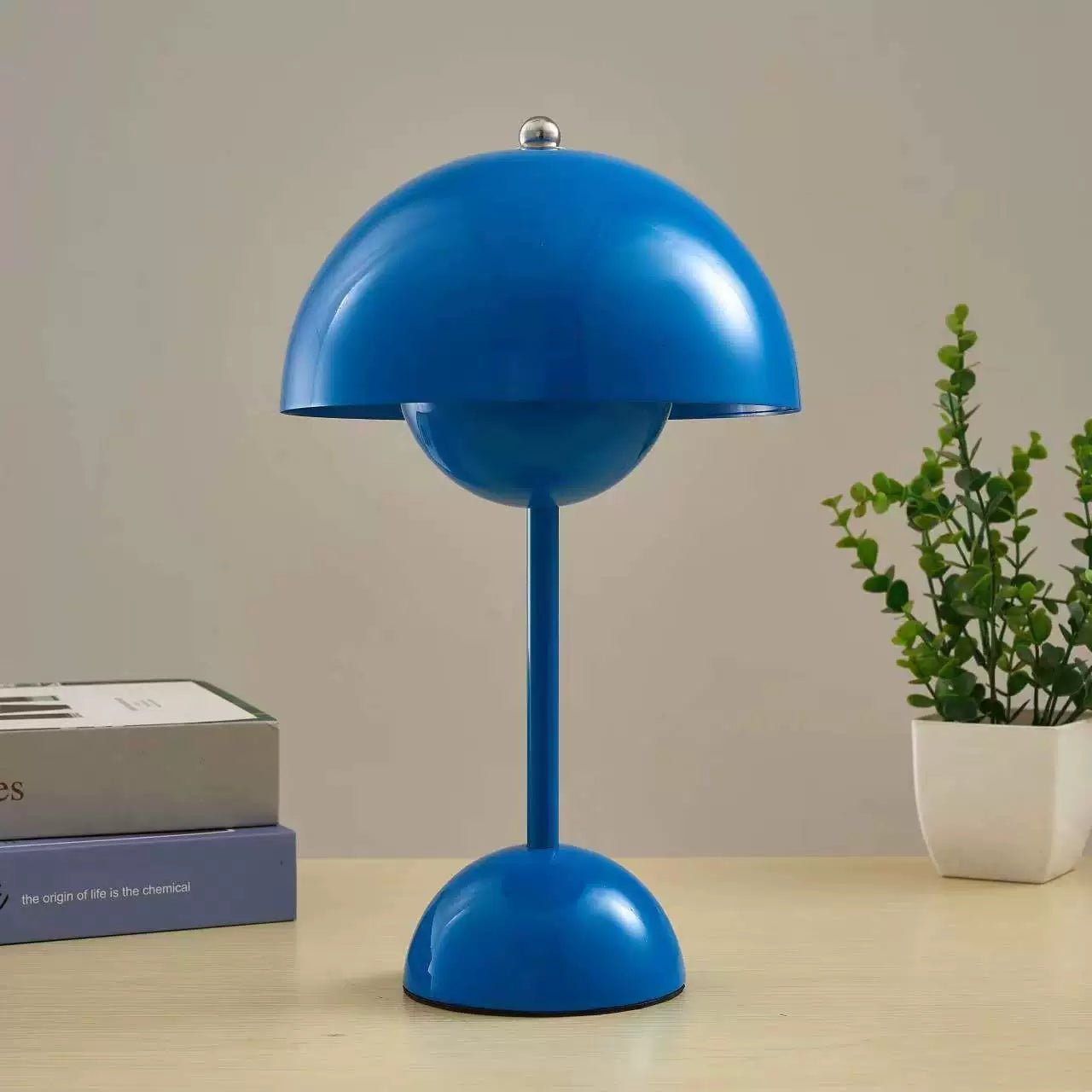Bezprzewodowa lampa stołowa o minimalistycznym designie – Niebieski