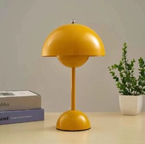 Bezprzewodowa lampa stołowa o minimalistycznym designie – Żółty