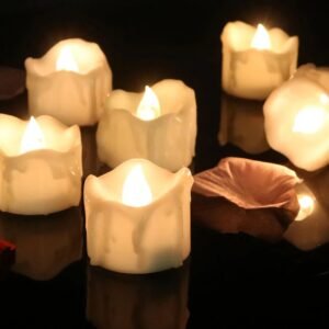 Bezpłomieniowe lampki led świece – Ciepła biel