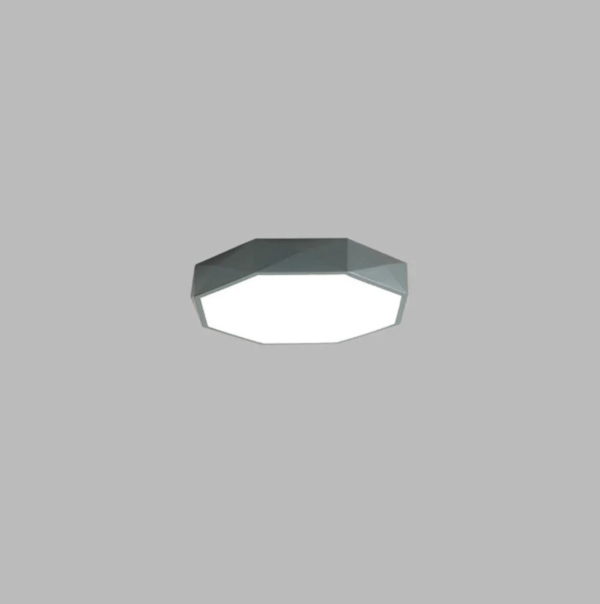 Geometryczna lampa sufitowa LED – kolorowy plafon nowoczesny – Szary