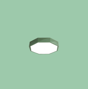 Geometryczna lampa sufitowa LED – kolorowy plafon nowoczesny – Zielony