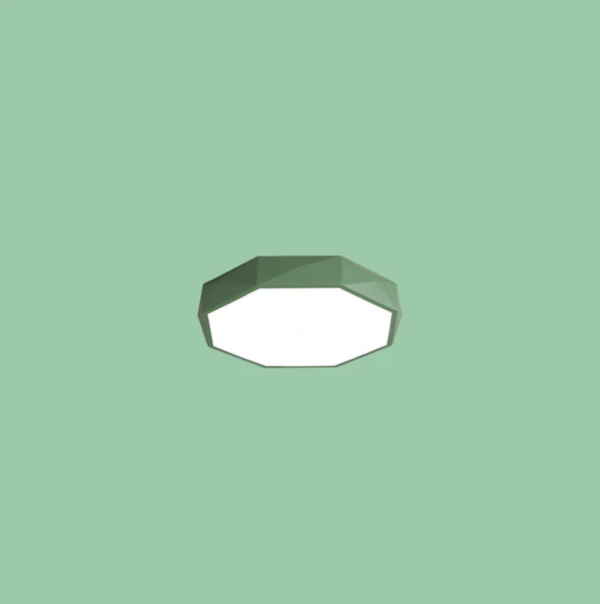 Geometryczna lampa sufitowa LED – kolorowy plafon nowoczesny – Zielony